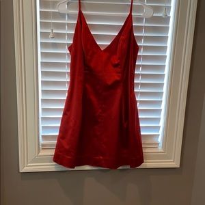 Red short dress